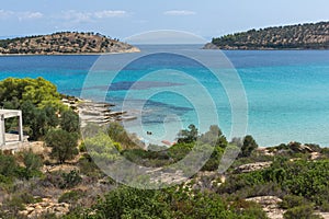 Seascape of Lagonisi Beach at Sithonia peninsula, Chalkidiki, Greece