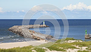 Seascape with a lighthouse