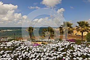 Seascape at the Mediterranean coast.