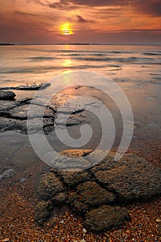 Seascape of Mollusk Fossil Site,Thailand photo