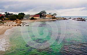 Seascape of Monterey Bay in California