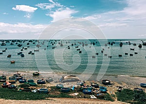 Seascape of Mui Ne town in Phan Thiet, Vietnam