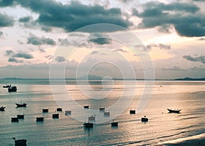 Seascape of Mui Ne town in Phan Thiet, Vietnam