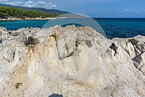 Seascape of Orange Beach Kavourotripes at Sithonia peninsula, Chalkidiki, Greece