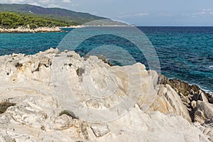 Seascape of Orange Beach Kavourotripes at Sithonia peninsula, Chalkidiki, Greece