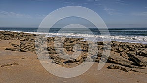 Seascape of Pleistocene Era Coquina Rocks