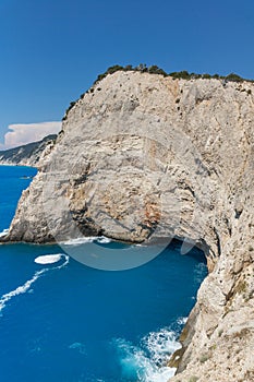 Seascape with Rocks near Porto Katsiki Beach, Lefkada, Ionian Islands, Greece