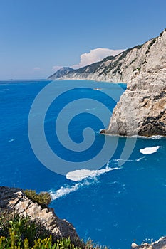 Seascape with Rocks near Porto Katsiki Beach, Lefkada, Ionian Islands, Greece