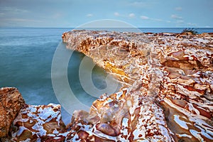 Seascape - Rocks with ocean view at Nightcliff, Northern Territory, Australia photo