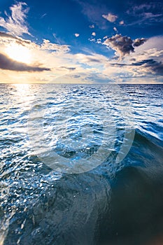 Seascape sea horizon and sky