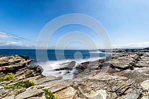 Seascape. Sea and rocks on the coast of Lugo in Rinlo. Spain