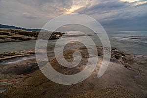 Seascape at sunset in Khao lak, Phang Nga, Thailand photo