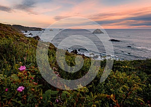 Seascape Sunset in Northern California