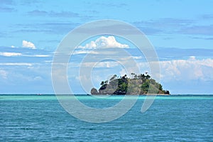 Seascape of a tropical remote island in the Yasawa Islands group