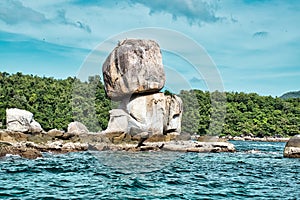 Seascape view of the beautiful Andaman sea around Koh Lipe island