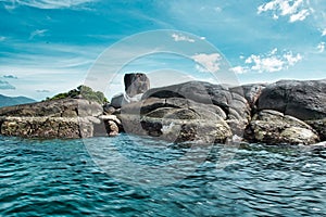 Seascape view of the beautiful Andaman sea around Koh Lipe island