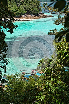 Seascape view of the beautiful Andaman sea around Koh Lipe island