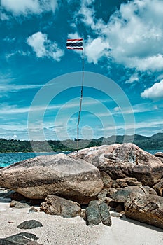 Seascape view of the beautiful Andaman sea around Koh Lipe island