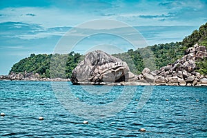 Seascape view of the beautiful Andaman sea around Koh Lipe island