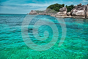 Seascape view of the beautiful Andaman sea around Koh Lipe island