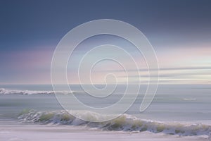 Seascape and wave abstract beach background.