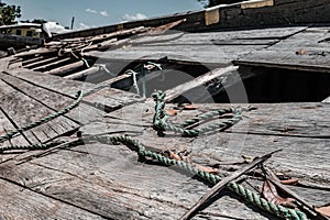 Seascape Wooden Boats In Vanga Last Town In Kenya Kwale County Streets Business Settlement In Coastal Region East Africa Landscape