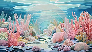Seascapes featuring coral atolls, epitomizing the symbiotic relationship