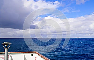 Seascapes. Various kinds of colorful blue sky, sun, clouds and open spaces of the world ocean.