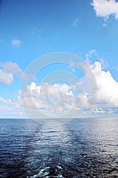 Seascapes. Various kinds of colorful blue sky, sun, clouds and open spaces of the world ocean.