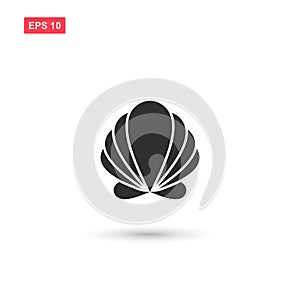 Seashell icon vector isolated