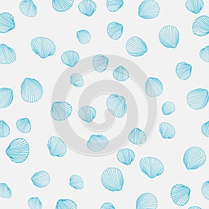 Seashell Pattern In Sea Green Color