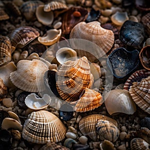 Seashell Treasures: Beachcombing Discovery - AI Generated