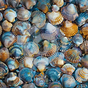 Seashells Scattered on the Ground