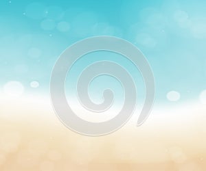 Seashore background with bokeh photo