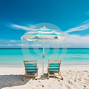 Seashore euphoria, sandy beach, billowing clouds, and ecstatic ocean bliss