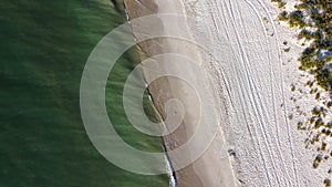 seashore filming from a drone view from above, Ukraine, Odessa