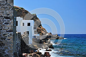 Seashore in a Greek village