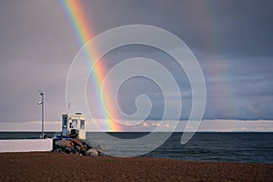 Seashore rainbow and fast like