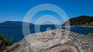 Seashore rocky landscape in summer at Larrabee State Park in Bellingham Washington