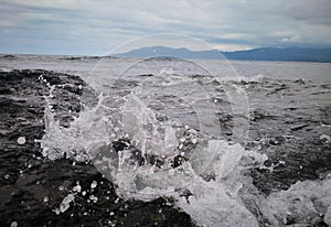 Seashore, water spalsh