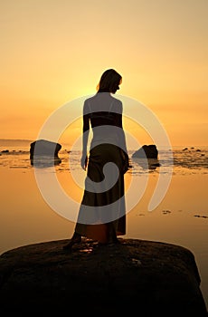 Seashore silhouette