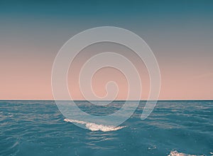 Seashore stormed with dramatic clouds, nature