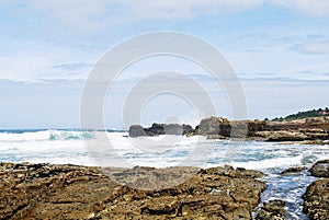 Seaside of Atlantic ocean in Costa da Morte, Spain