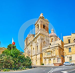 Seaside basilica in Birgu, Malta