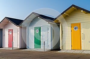Seaside Beach Huts at Mablethorpe