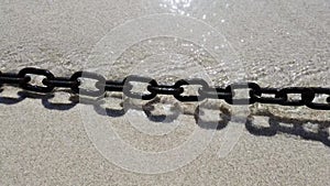 Seaside, beach and rope chain