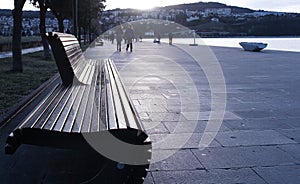 Seaside bench in Koper. Slovenija.