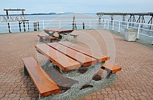 Seaside benches