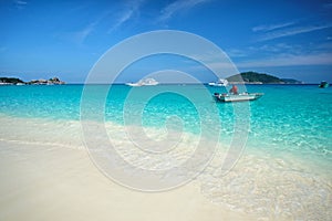 Seaside and boats at phuket island, similan island