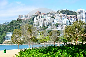 Seaside building in hong kong